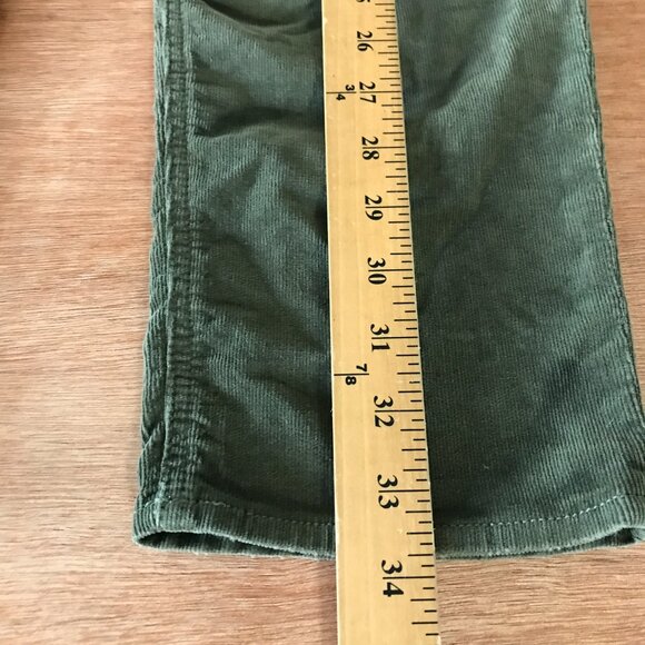 Mother The Dropout Corduroy Jeans Women 29 Green Mid Rise Stretch Preppy 17896 - Picture 6 of 13